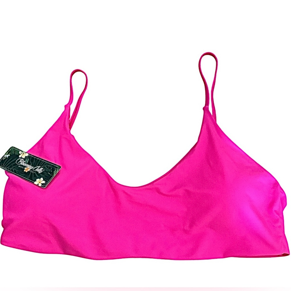 NWT Blooming Jelly Bright Pink Bikini Top